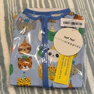 NIB/NWT Little Sleepies Blue Party Pals zippy 6-12 month zippy